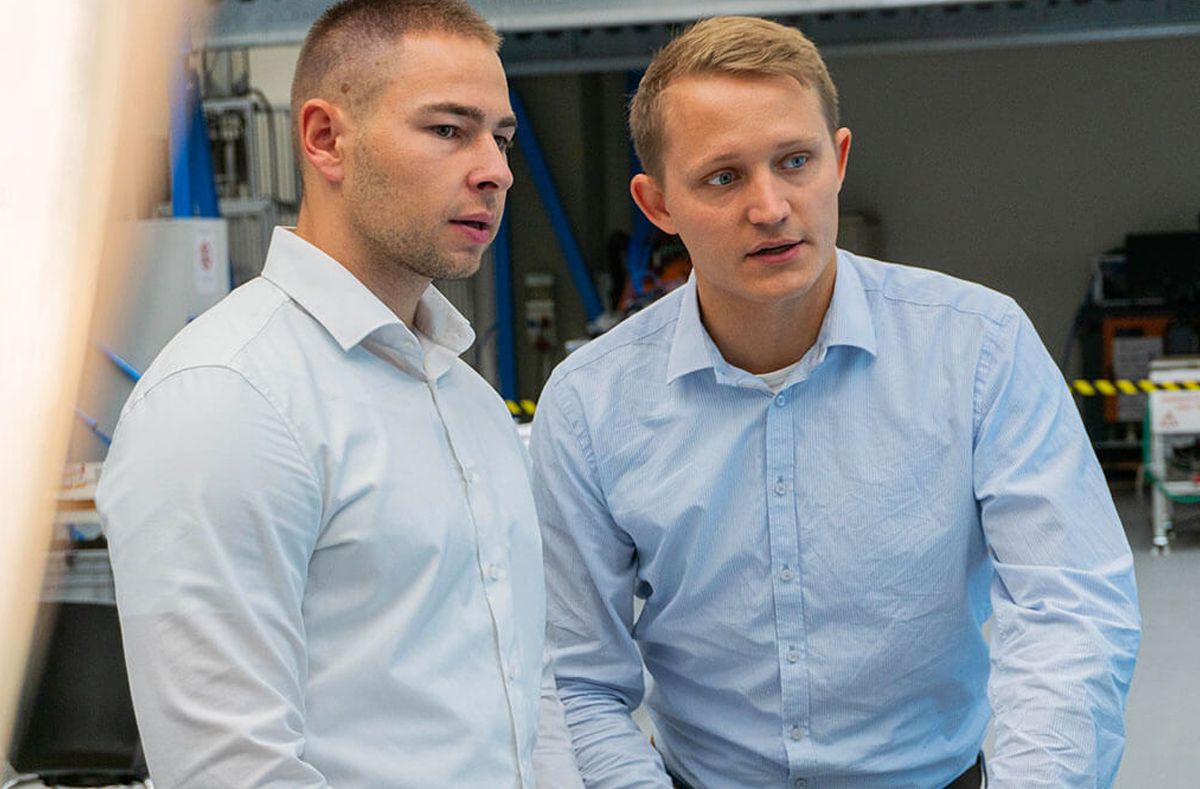 Gründer Sven Kruse und Lucas Bader im Gespräch.